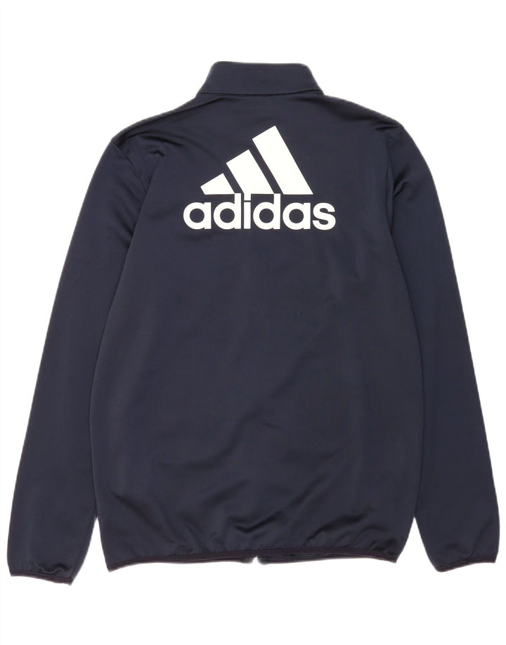 Adidas Jungen Grafik-Trainingsanzug-Top-Jacke, 15–16 Jahre, marineblaues Polyester