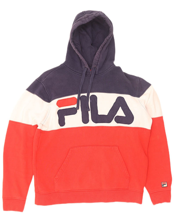 Fila Herren-Kapuzenpullover mit Grafik, mittelgroß, mehrfarbig, Colourblock-Baumwolle