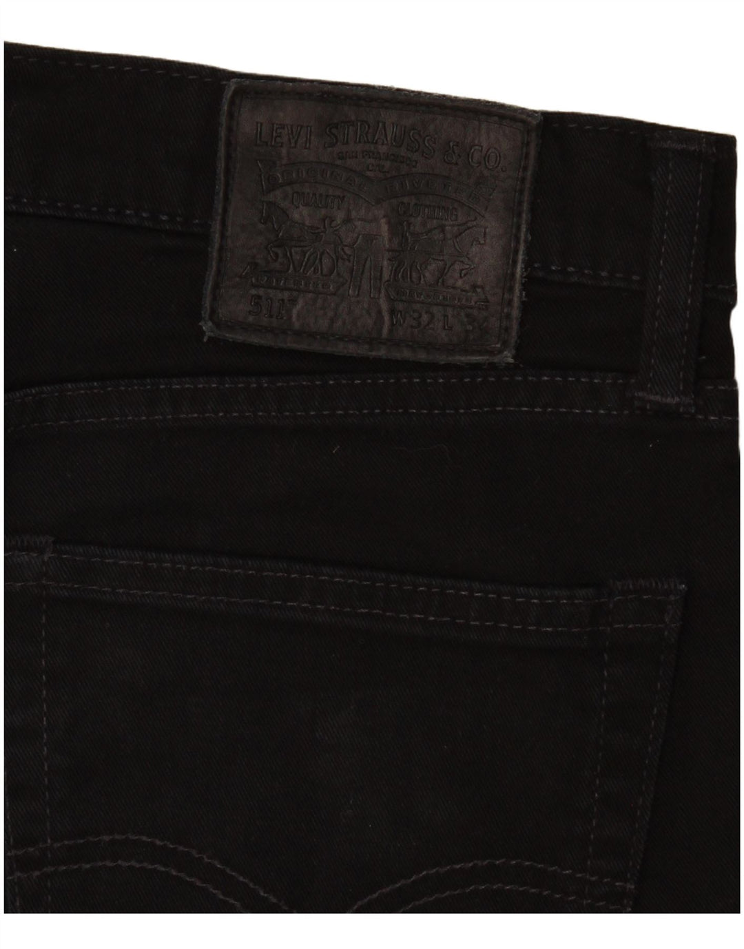 Levi's Herren 511 Slim Jeans W32 L30 schwarze Baumwolle
