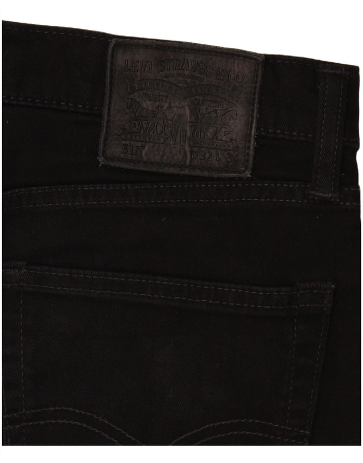 Levi's Herren 511 Slim Jeans W32 L30 schwarze Baumwolle
