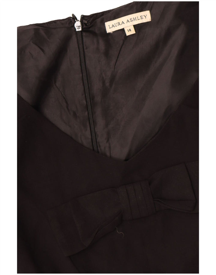 Laura Ashley Damen-Etuikleid, Gr. 44, Größe L, Schwarz, Colourblock-Polyester