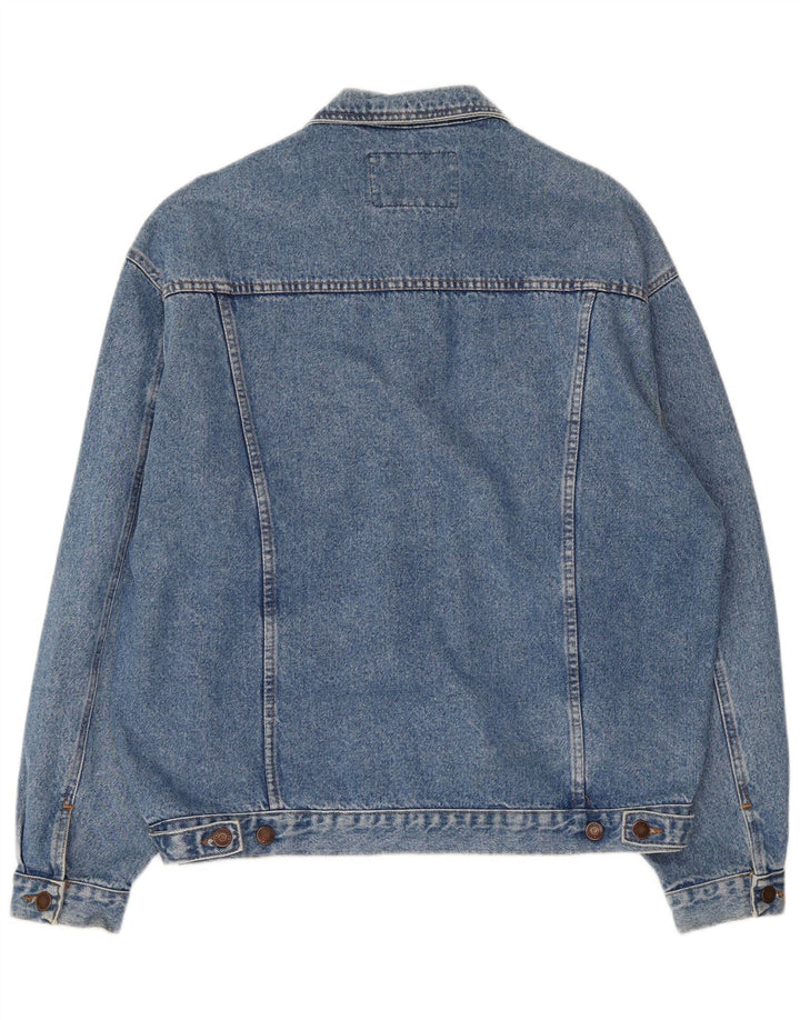 Casucci Herren Jeansjacke UK 40 Große blaue Baumwolle