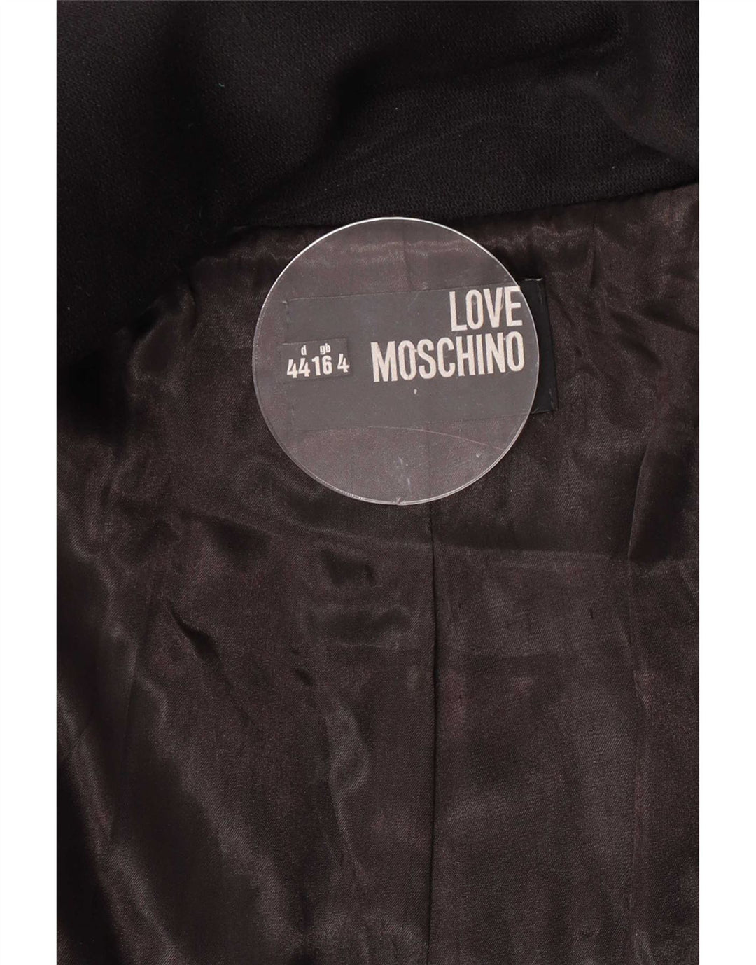 Moschino Damen Mantel UK 16 Large Schwarz