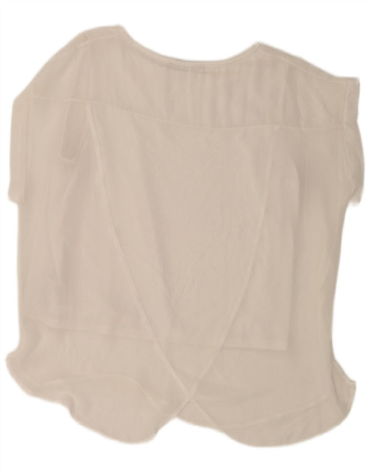 Marks & Spencer Damen Bluse Top UK 18 XL Off White Polyester