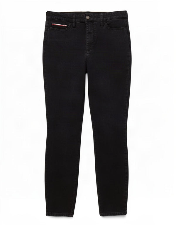Tommy Hilfiger Damen Skinny Jeans US 4 Small W28 L27 Schwarzes Lyocell