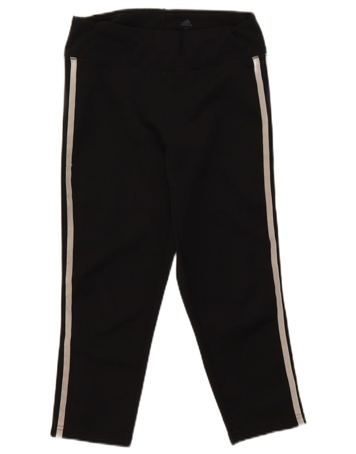 Adidas Damen Aeroready Capri Leggings UK 8/10 Small Schwarz Polyester