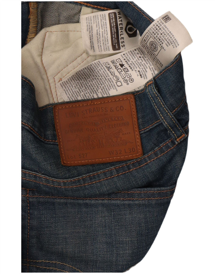 Levi's Herren 527 Bootcut Jeans W32 L30 Blaue Baumwolle
