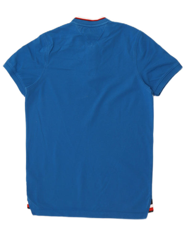 Tommy Hilfiger Mens Slim Fit Polo Shirt Small Blue Cotton