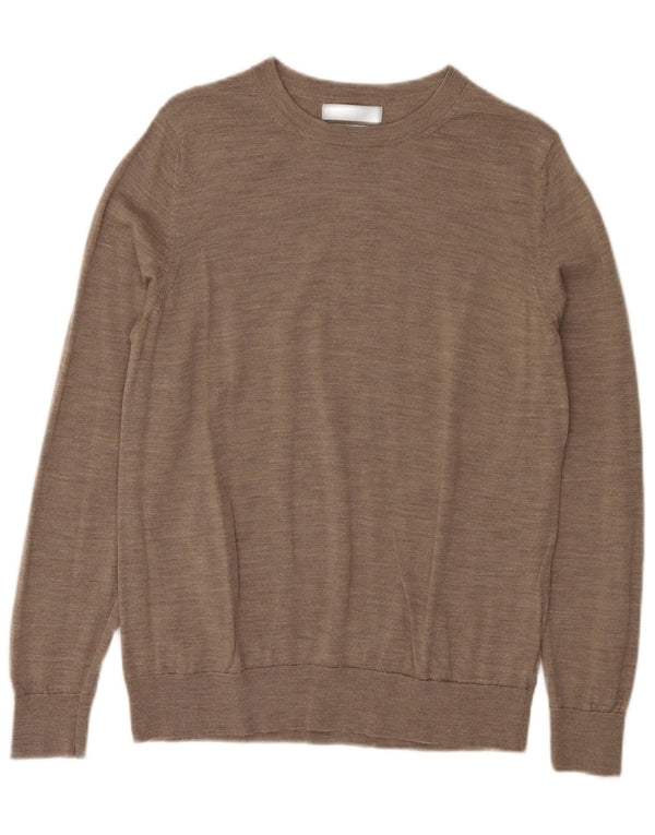 Marks & Spencer Damen-Pullover mit U-Boot-Ausschnitt, UK-Gr. 16, Größe L, braun gefleckt