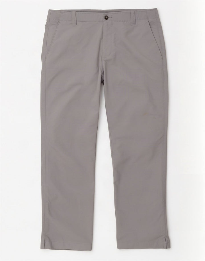 Under Armour Herren gerade Chinohose W38 L30 graues Nylon