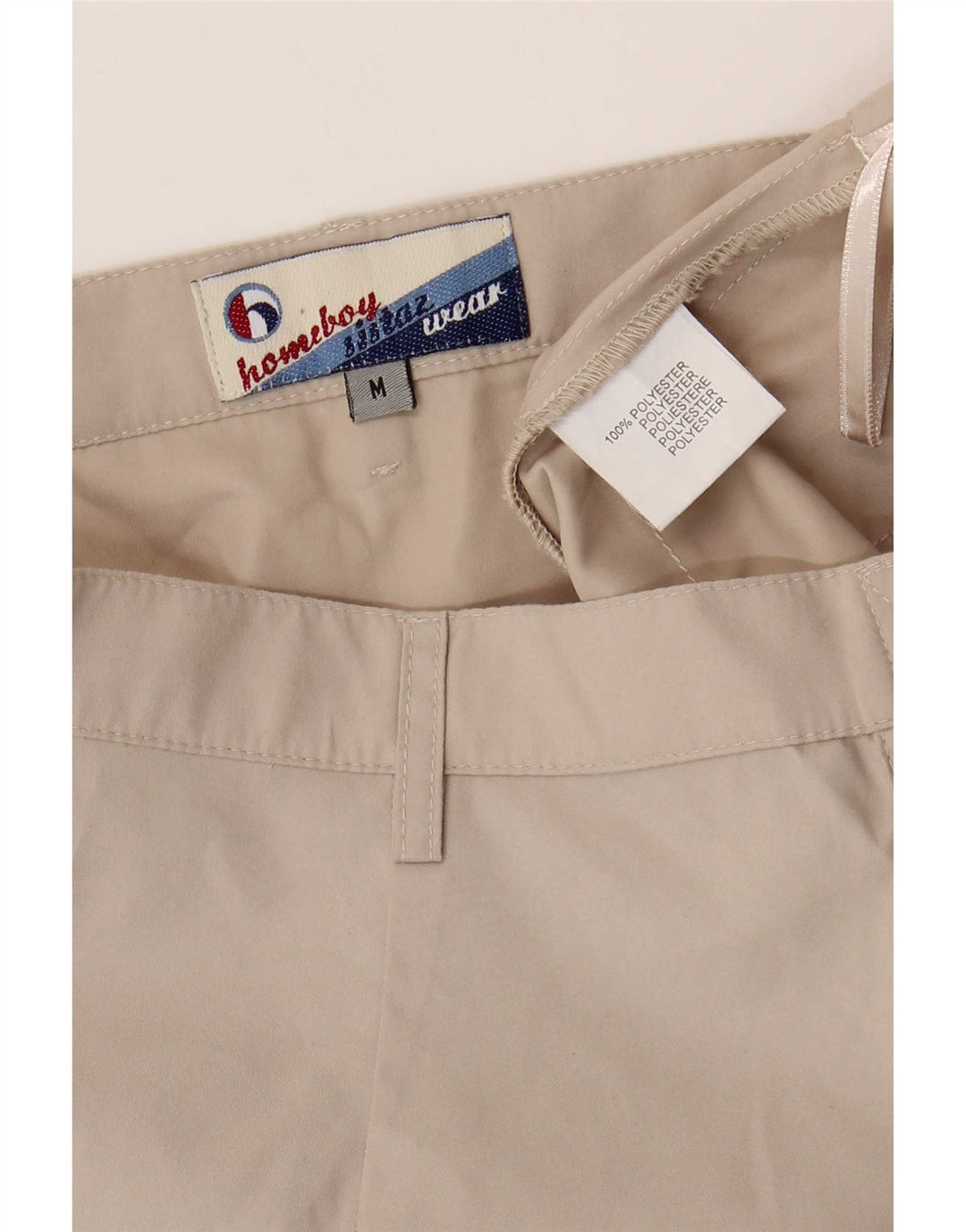 Vintage Damen Minirock Medium W28 Beige Polyester