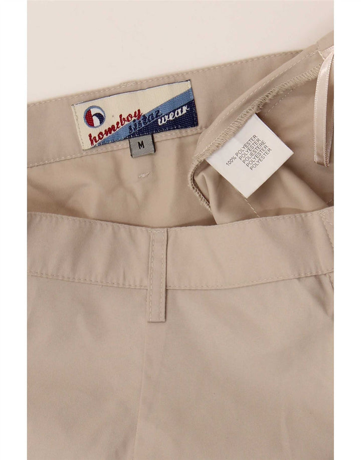 Vintage Damen Minirock Medium W28 Beige Polyester