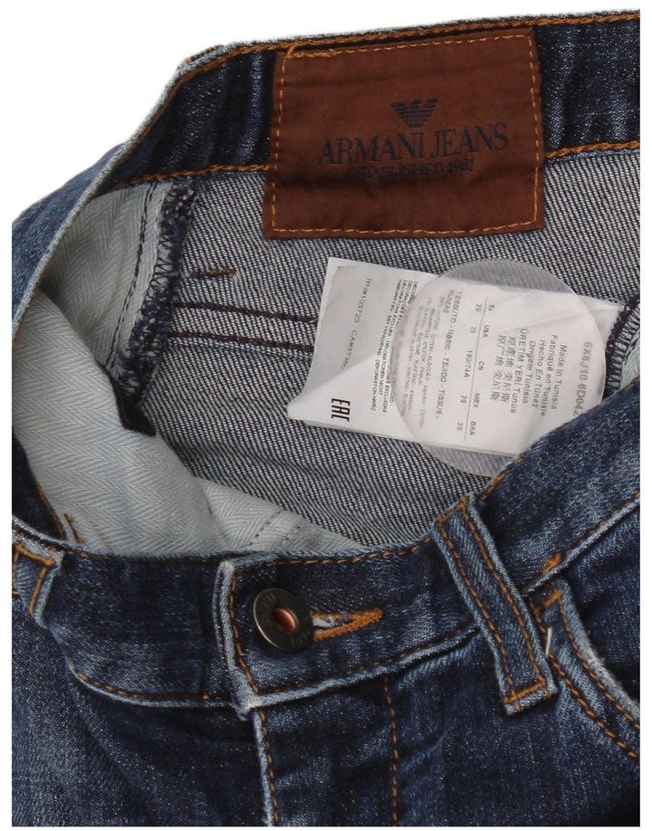 Armani Damen Slim Jeans W29 L29 Blaue Baumwolle