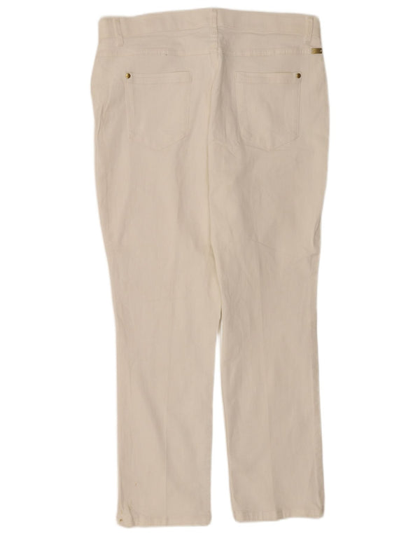 Marks & Spencer Damen Tapered Freizeithose UK 14 Large W34 L27 Weiß