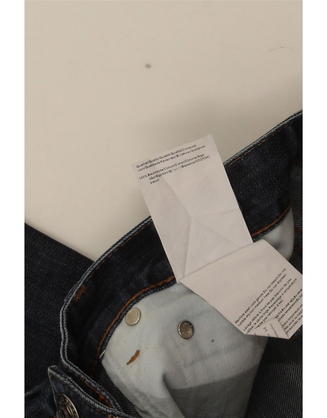 Hugo Boss Herren Slim Jeans W31 L34 Marineblaue Baumwolle