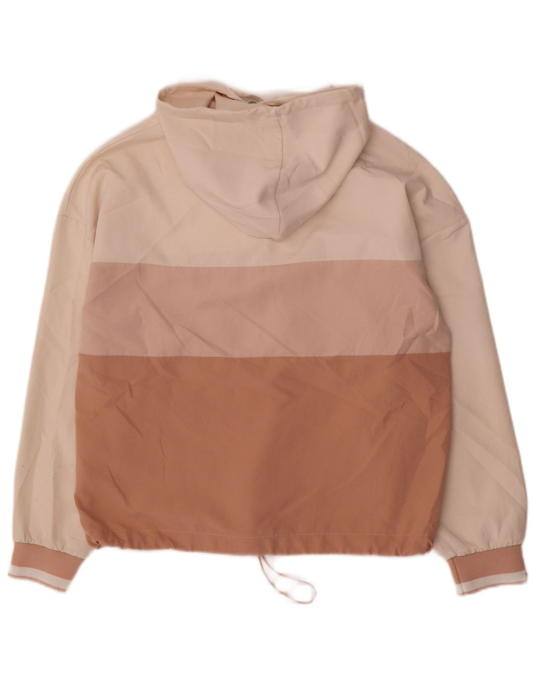 Zara Damen-Anorakjacke mit Kapuze, UK 10, Größe S, mehrfarbig, Farbblock