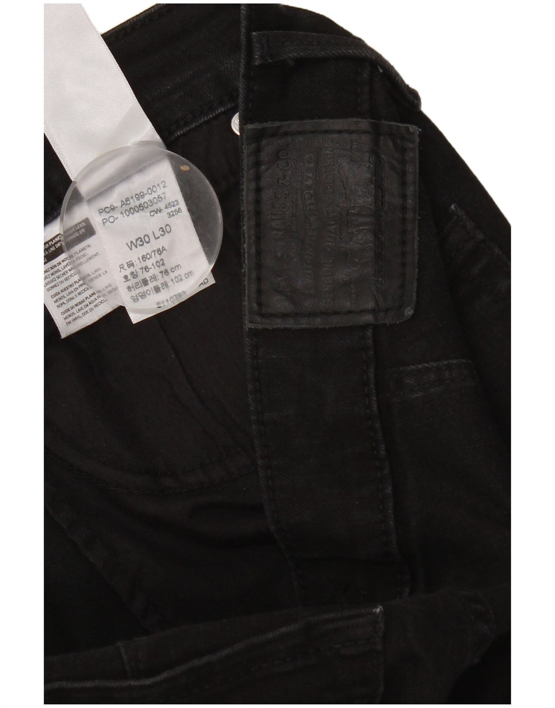 Levi's Damen 712 Slim Jeans W30 L30 schwarze Baumwolle