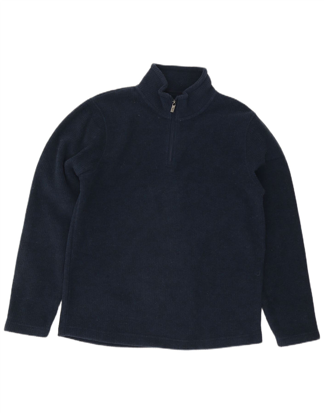 Weird Fish Herren-Sweatshirt mit Reißverschluss am Hals, groß, marineblau, Polyester