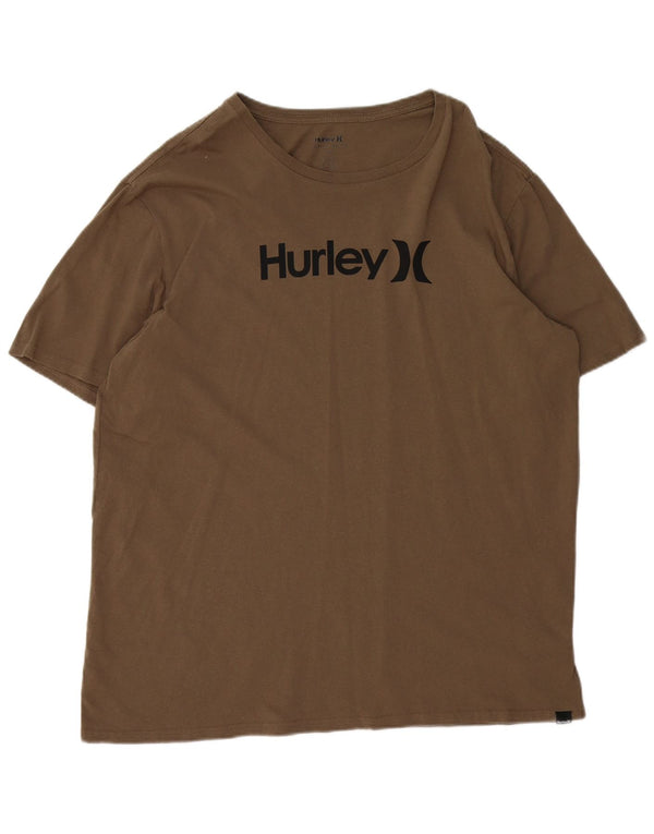 Hurley Herren-T-Shirt mit Grafik, XL, Khaki, Baumwolle