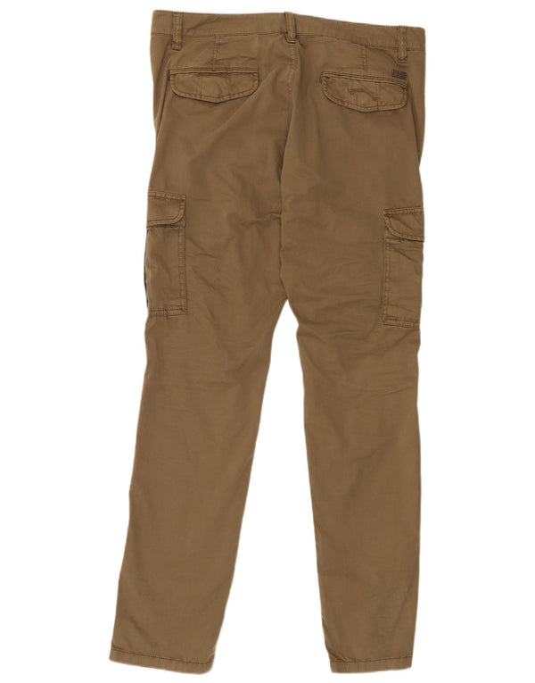 Napapijri Gerade Cargohose für Damen, W34, L34, Khaki, Baumwolle