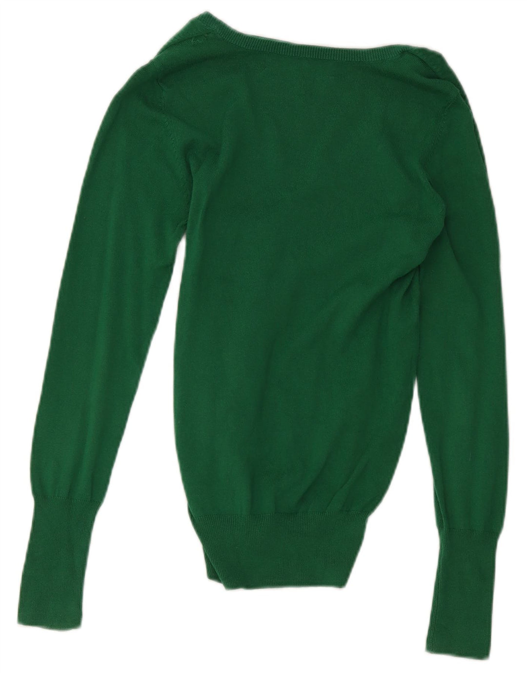 Zara Damen-Pullover mit V-Ausschnitt, Größe 44, Grün