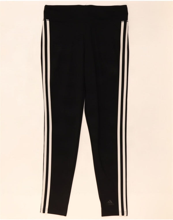 Adidas Damen Climalite Leggings UK 8/10 Small Schwarz Polyester
