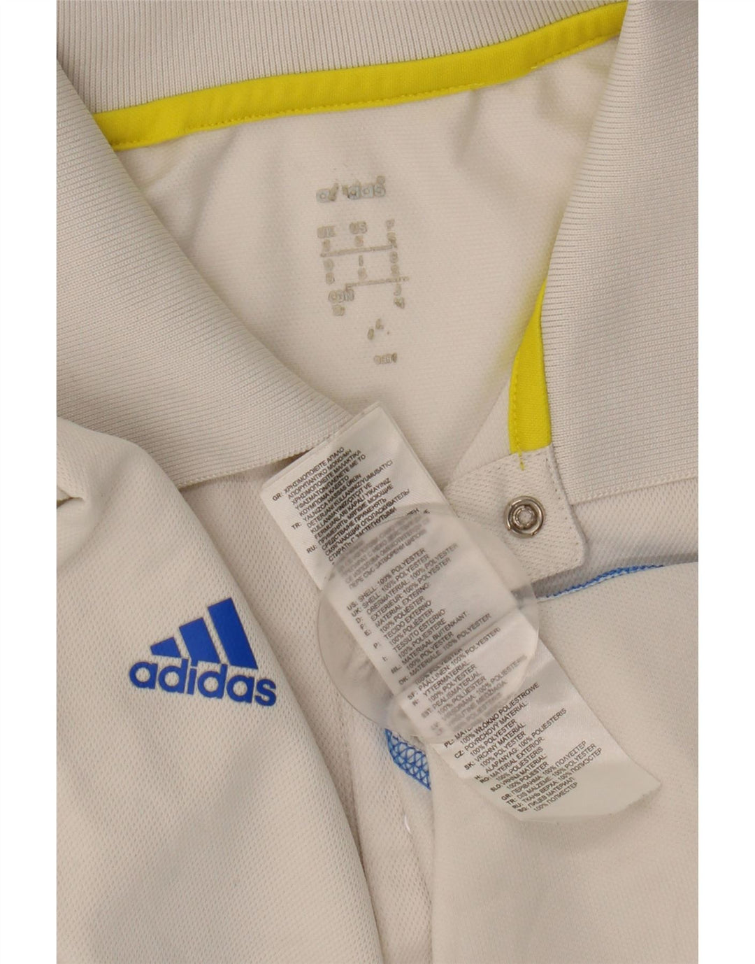 ADIDAS Herren Climalite Poloshirt Small Weiß Polyester