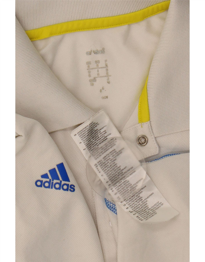 ADIDAS Herren Climalite Poloshirt Small Weiß Polyester