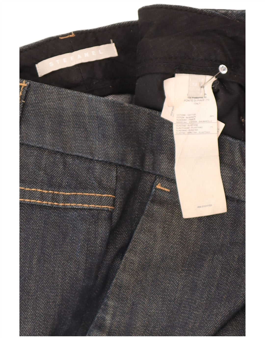 STEFANEL Womens Slim Jeans US 4 Small W30 L28 Navy Blue Cotton