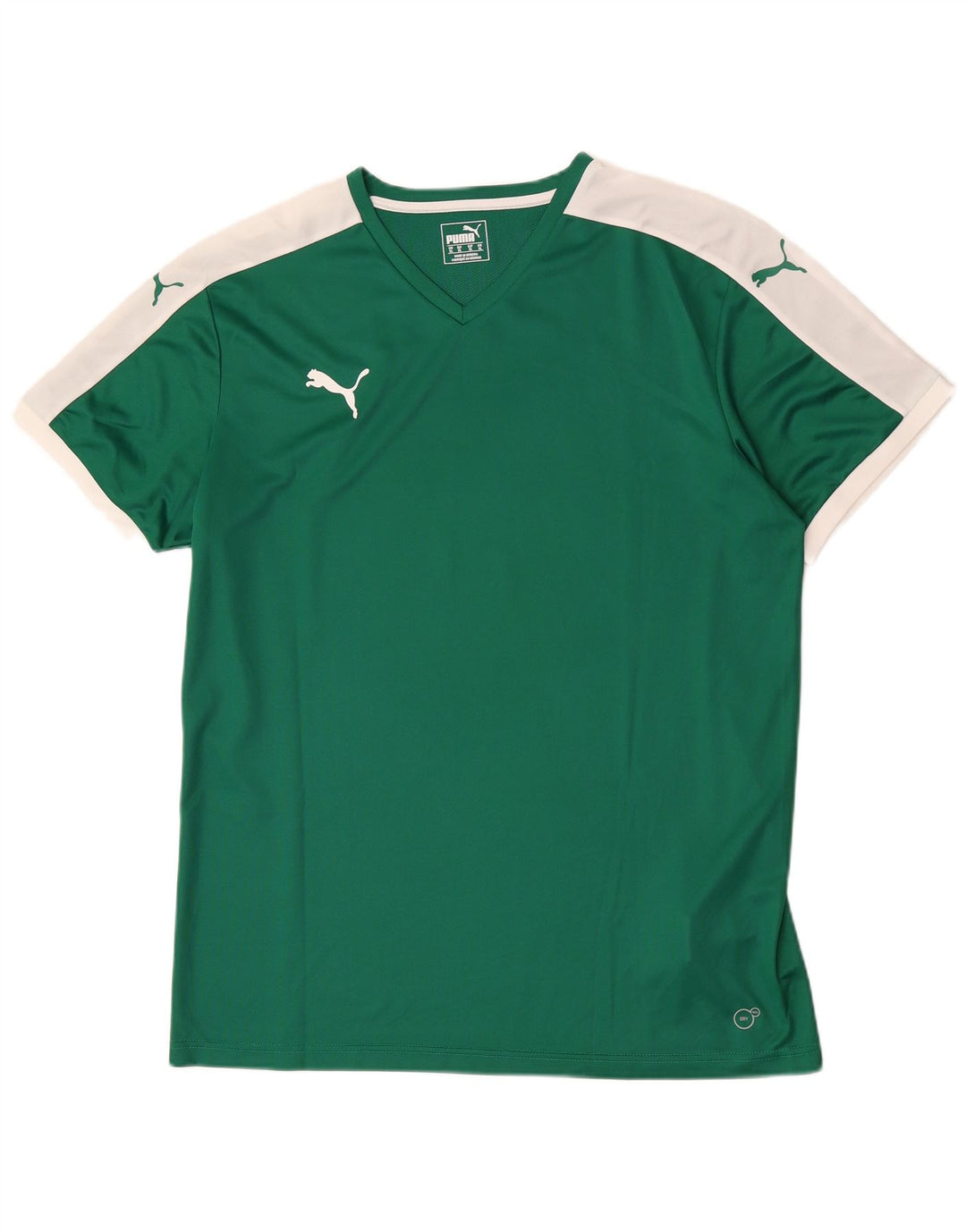 Puma Herren T-Shirt Top XL Grün Colourblock Polyester