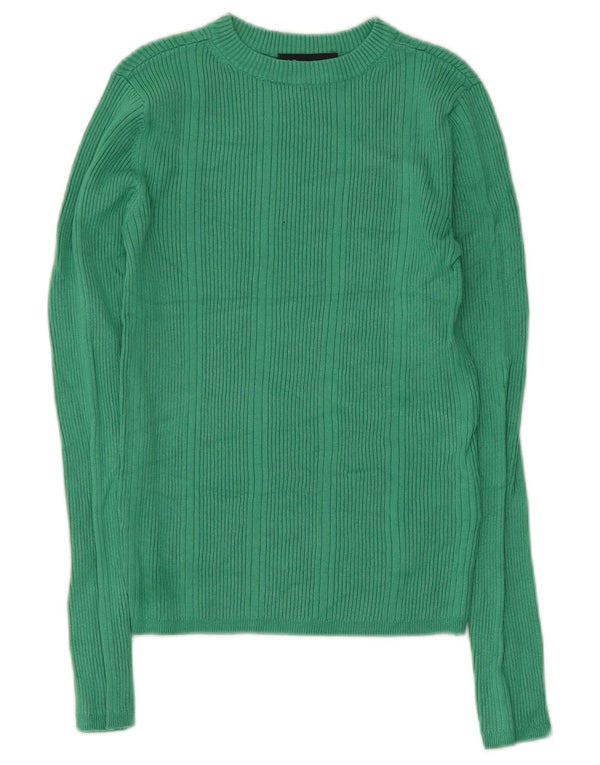 Marks & Spencer Damen Crop Pullover mit U-Boot-Ausschnitt, Gr. 10, Größe S, Grün