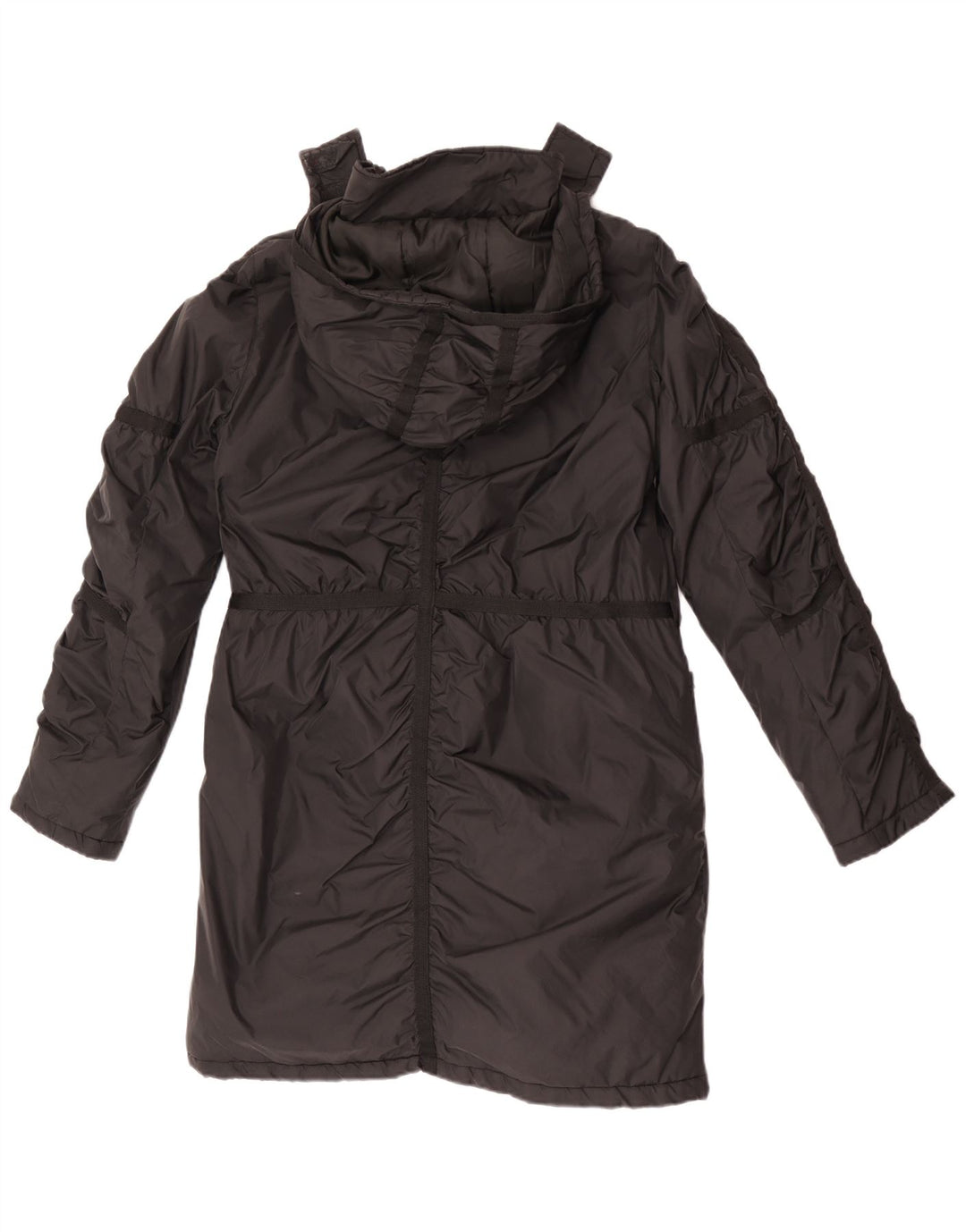 Guess Damen-Parkajacke mit Kapuze, UK 14, mittelschwarzes Nylon