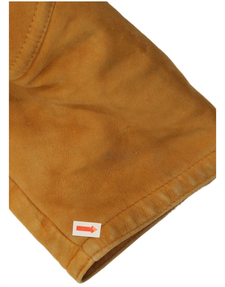 VINTAGE Herren Shearling Jacke IT 52 XL Beige Shearling