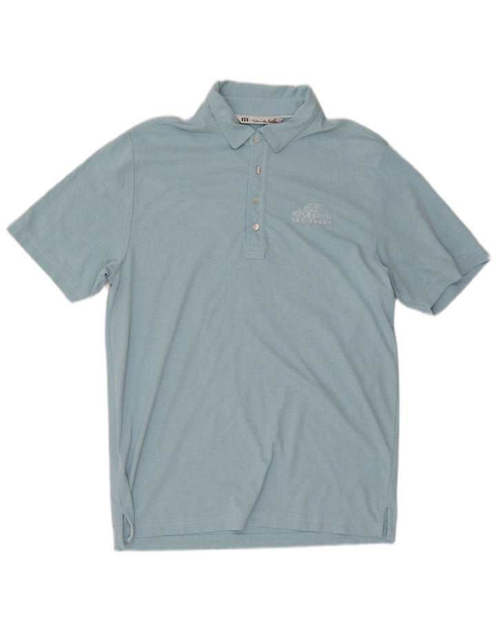 Travis Mathew Herren-Poloshirt aus mittelblauer Baumwolle