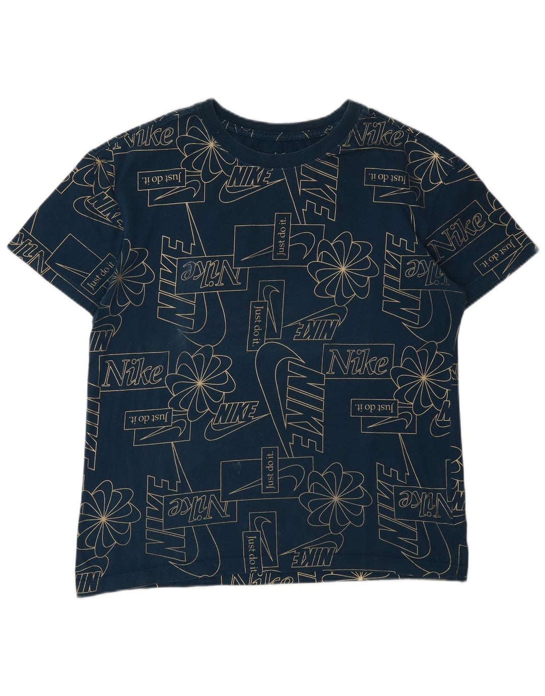Nike Herren-T-Shirt mit Grafik, Größe S, Marineblau, Baumwolle