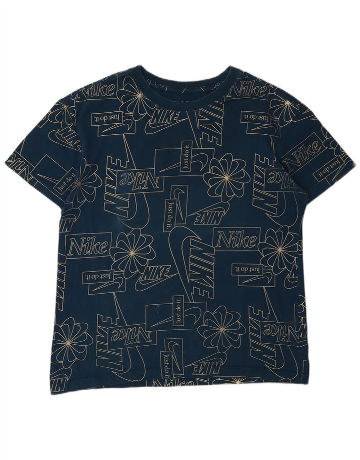 Nike Herren-T-Shirt mit Grafik, Größe S, Marineblau, Baumwolle