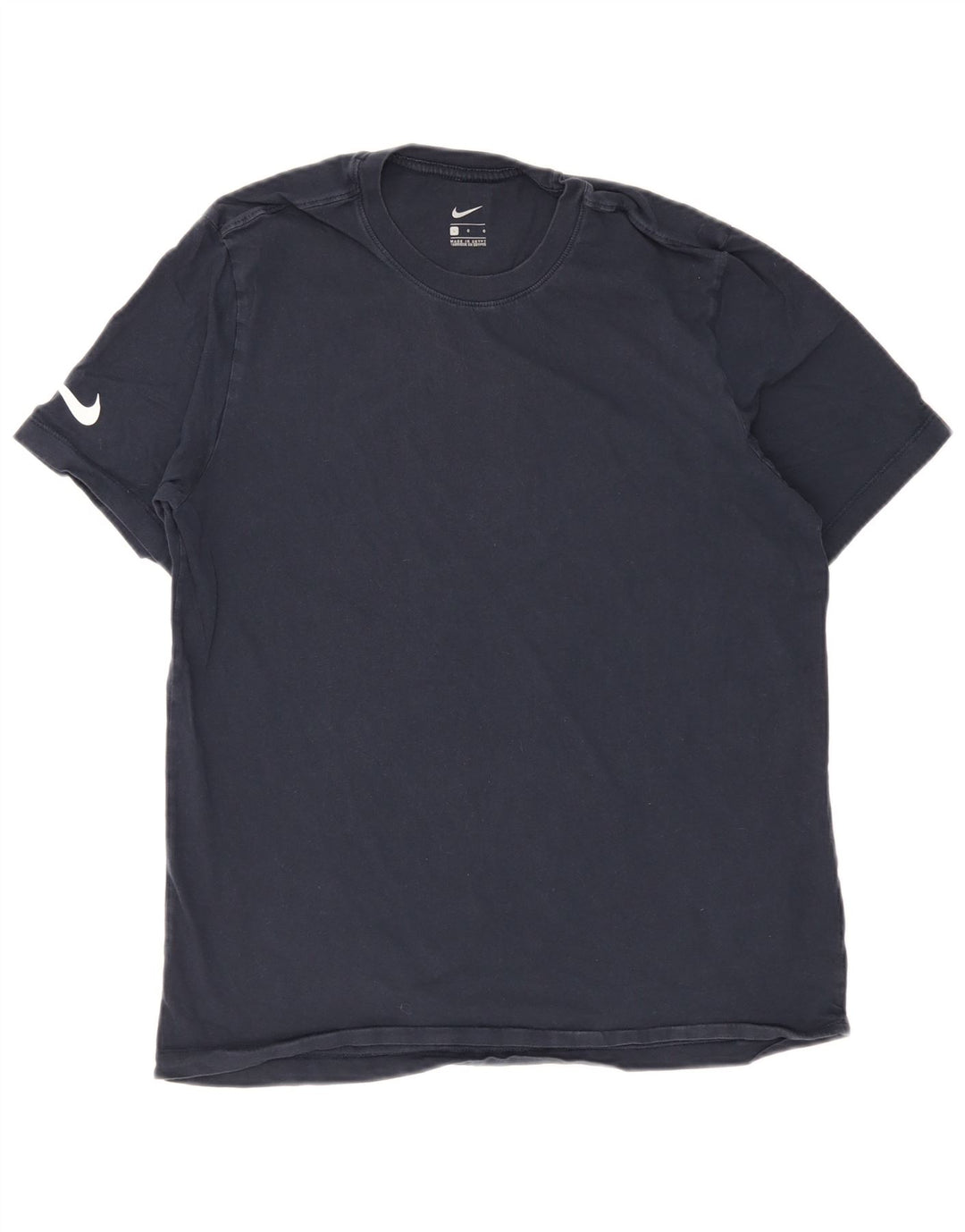 Nike Herren T-Shirt Top Large Marineblau Baumwolle
