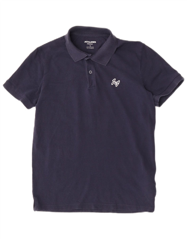Jack & Jones Herren-Poloshirt, klein, marineblau, Baumwolle