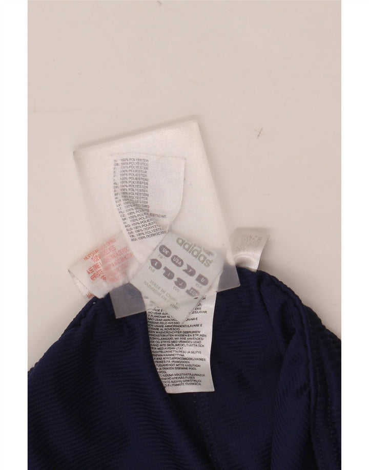 ADIDAS Damen Climalite Sport Shorts UK 12 Mittel Marineblau Farbblock