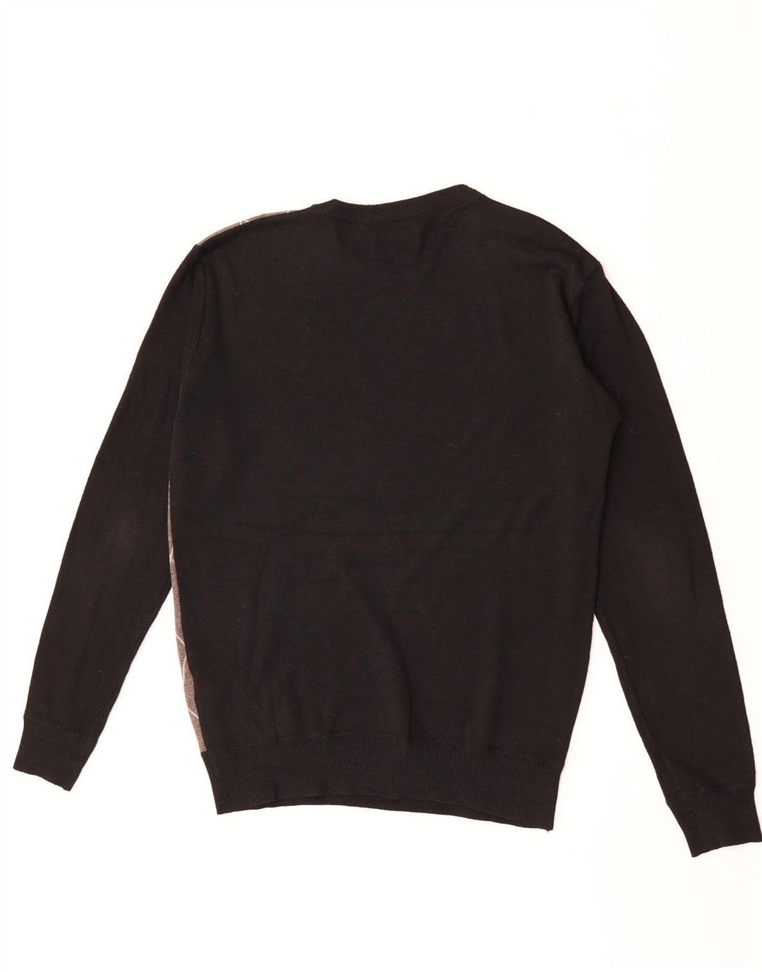 Pierre Cardin Herren-Pullover mit Rundhalsausschnitt, Mittelschwarz, Argyle/Diamant
