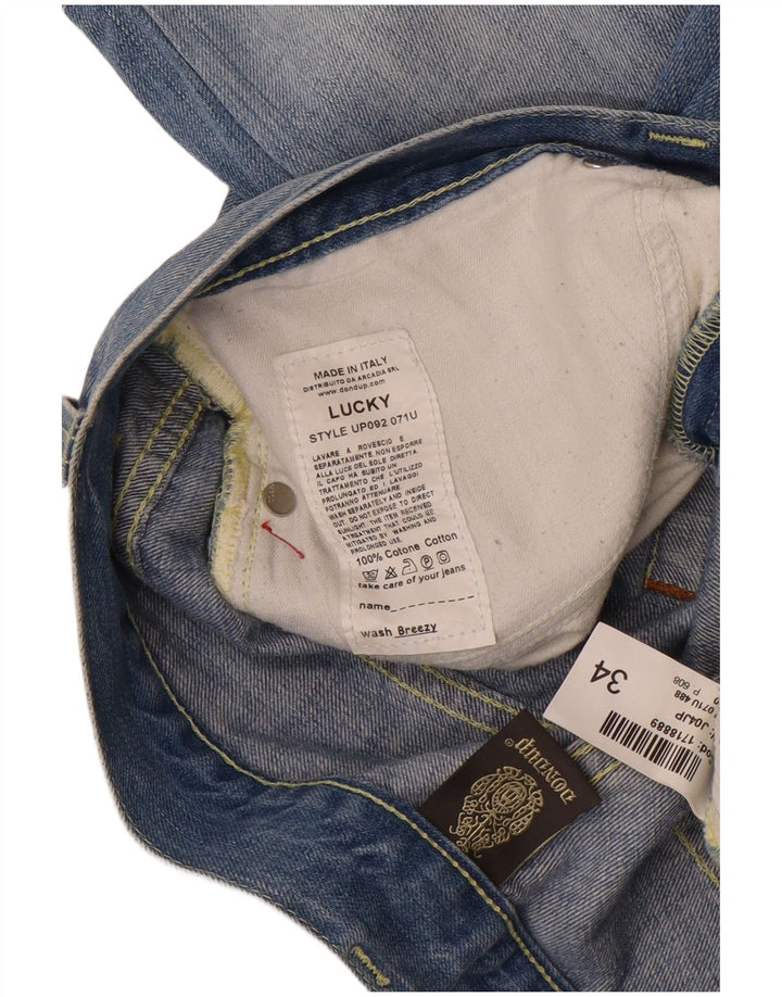 Dondup Herren Lucky Denim Shorts W34 Große blaue Baumwolle