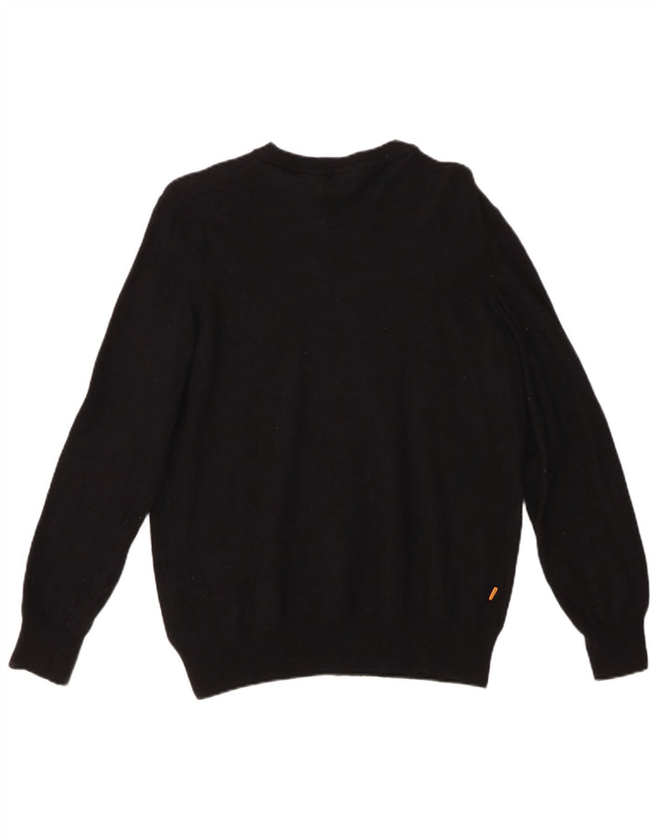 TIMBERLAND Damen-Pullover mit Rundhalsausschnitt, UK 16, große schwarze Wolle