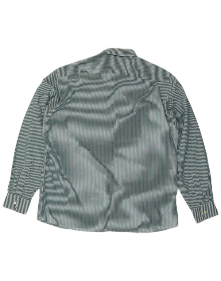 Pierre Cardin Herrenhemd Größe 43 XL Blauer Nadelstreifen