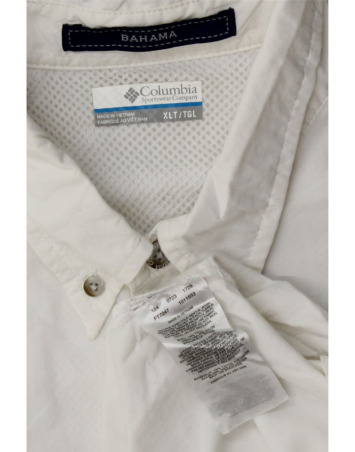 Columbia Mens Tall Short Sleeve Shirt XL Weiß Polyester