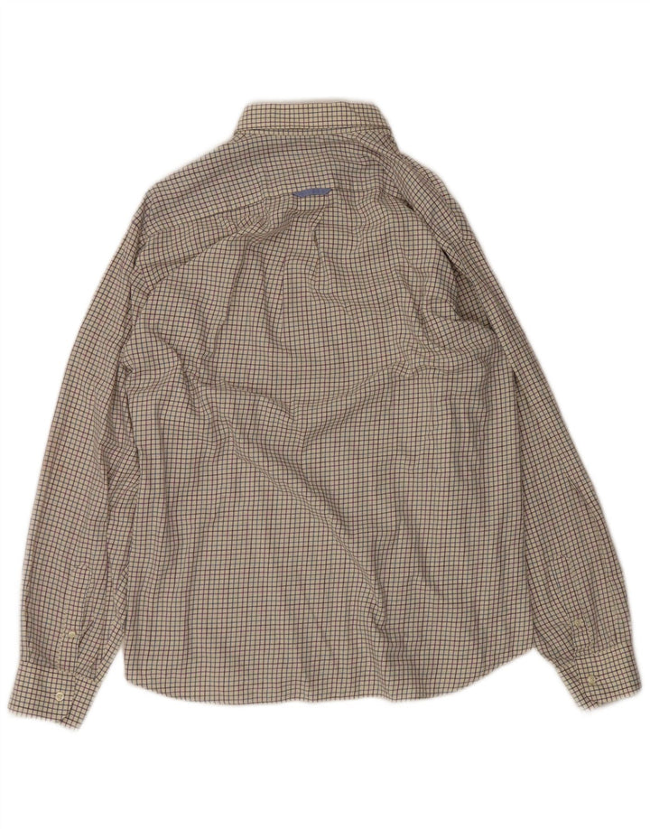 Barbour Herrenhemd XL, cremefarben, kariert, Baumwolle