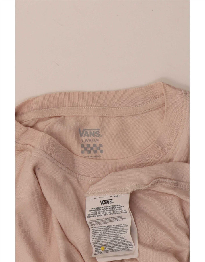 Vans Herren T-Shirt Top Large Rosa Baumwolle