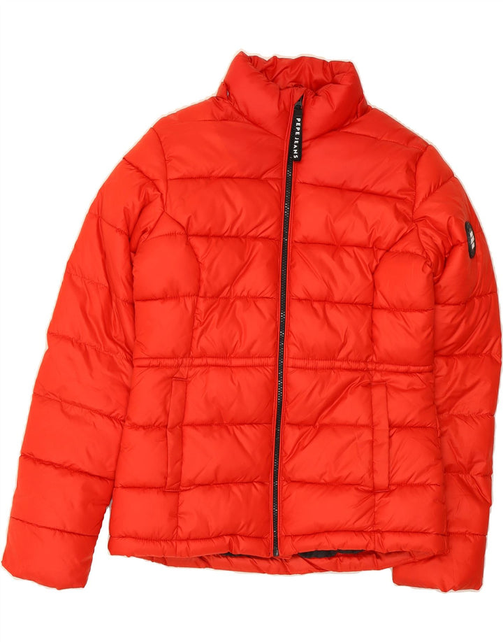 PEPE JEANS Womens Padded Jacket UK 10 Small Red Polyester Vintage PEPE Jeans and Second-Hand PEPE Jeans from Messina Hembry 