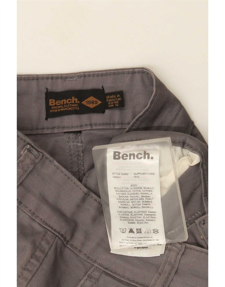 Bench Damen Cargoshorts UK 12 Medium W30 Graue Baumwolle