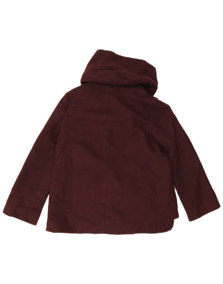 Zara Damen-Bomberjacke mit Kapuze, UK 14, mittleres Burgunderrot, Acryl