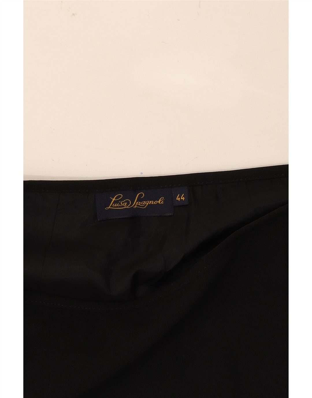 LUISA SPAGNOLI Womens Midi Skirt IT 44 Medium W28  Black Polyester Vintage Luisa Spagnoli and Second-Hand Luisa Spagnoli from Messina Hembry 